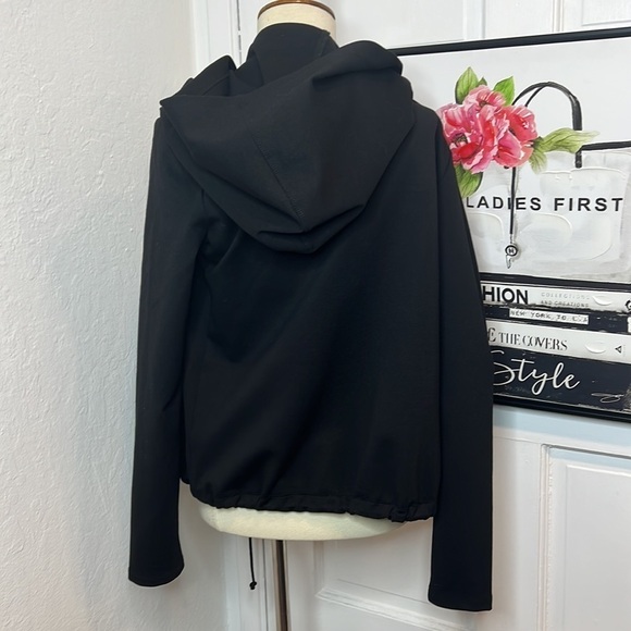 BLANKNYC Black Hooded Cotton Blend Jacket Size S - Picture 3 of 7